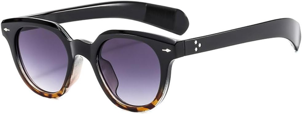 Ретро круглые солнцезащитные очки для женщин и мужчин, модные, с красочной оправой и заклепками, винтажные солнцезащитные очки с защитой от УФ-излучения UV400 generic, Black Demi Grey
Ретро круглые солнцезащитные очки для женщин и мужчин, модные, с красочной оправой и заклепками, винтажные солнцезащитные очки с защитой от УФ-излучения UV400 generic, Black Demi Grey