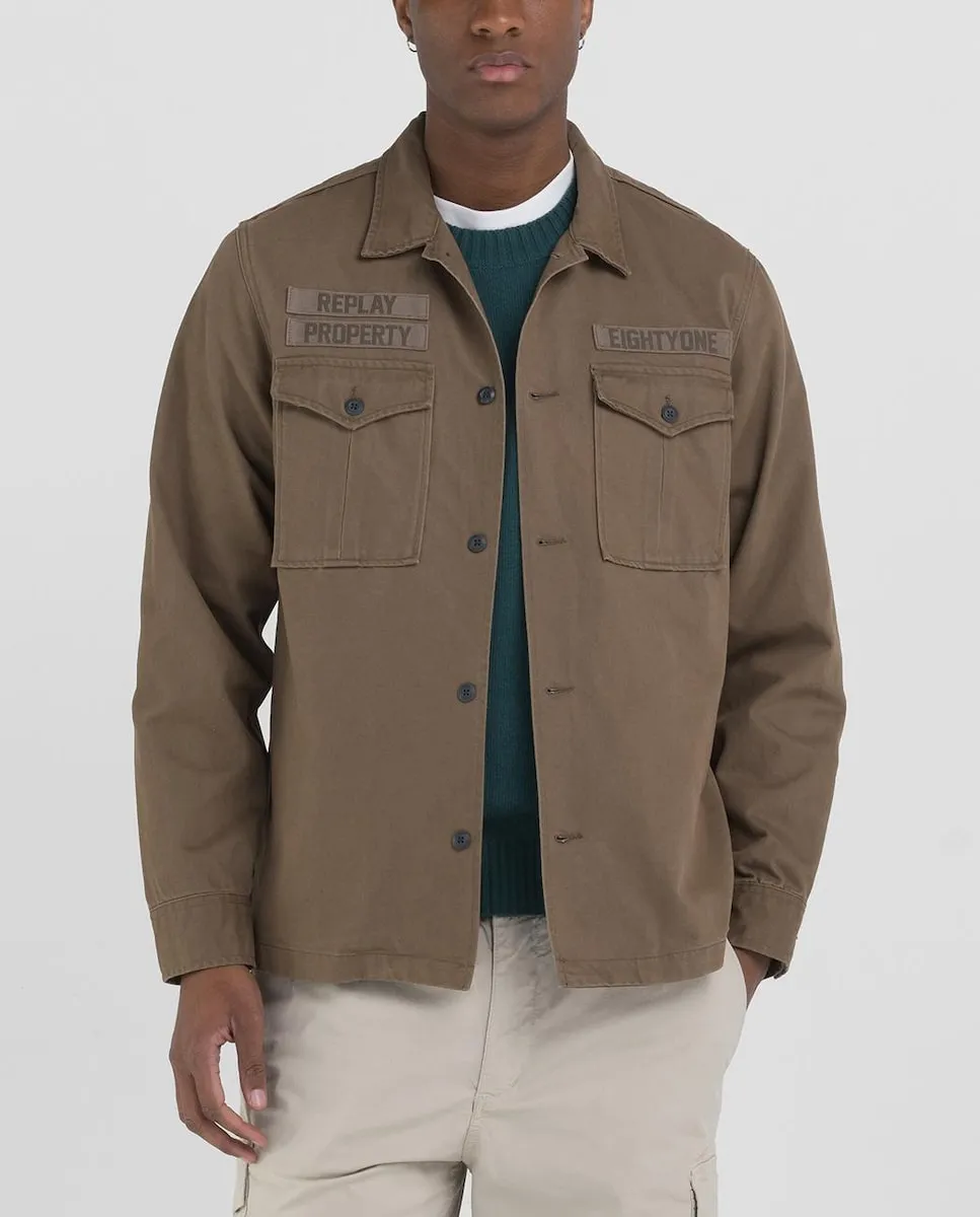 Мужская рубашка классического кроя из хлопка Replay, коричневый
Мужская рубашка классического кроя из хлопка Replay, коричневый