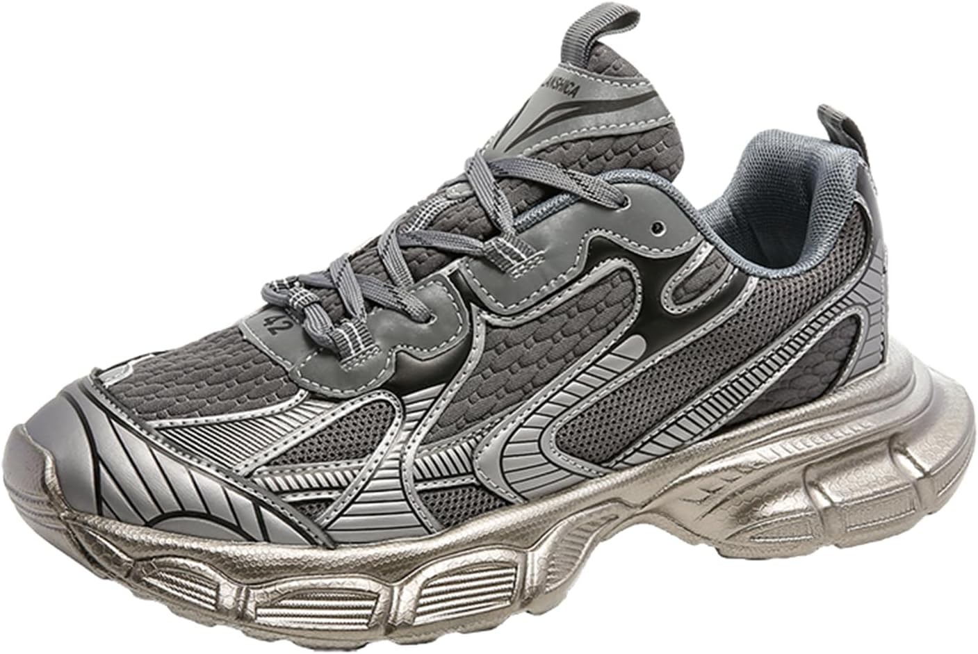 Мужские модные кроссовки на платформе с сеткой, дышащие, с шнуровкой, повседневные легкие, с противоскользящей подошвой и поддержкой свода стопы, для ходьбы и тенниса Netehadi, темно-серый
Мужские модные кроссовки на платформе с сеткой, дышащие, с шнуровкой, повседневные легкие, с противоскользящей подошвой и поддержкой свода стопы, для ходьбы и тенниса Netehadi, темно-серый