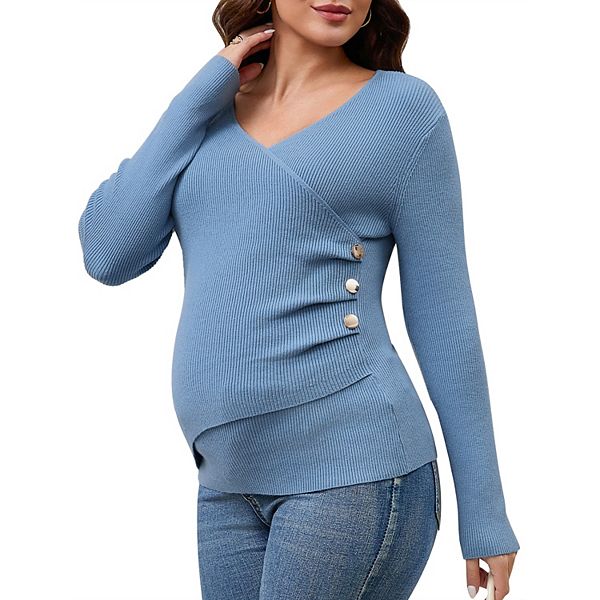 Женская блуза для беременных с длинным рукавом и V-образным вырезом Inspire Chic, Blue
Женская блуза для беременных с длинным рукавом и V-образным вырезом Inspire Chic, Blue