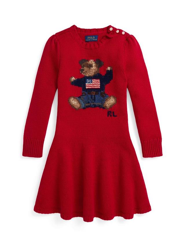 Детское платье-трапеция с длинными рукавами Holiday Bear из шерстяной смеси Ralph Lauren, Ralph Red
Детское платье-трапеция с длинными рукавами Holiday Bear из шерстяной смеси Ralph Lauren, Ralph Red