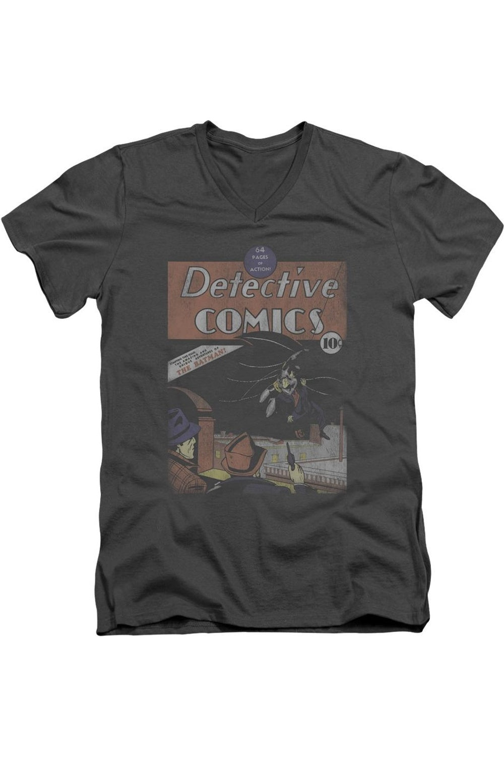 DC Comics Detective #27 Состаренная футболка с коротким рукавом и V-образным вырезом для взрослых Gildan, цвет charcoal
DC Comics Detective #27 Состаренная футболка с коротким рукавом и V-образным вырезом для взрослых Gildan, цвет charcoal