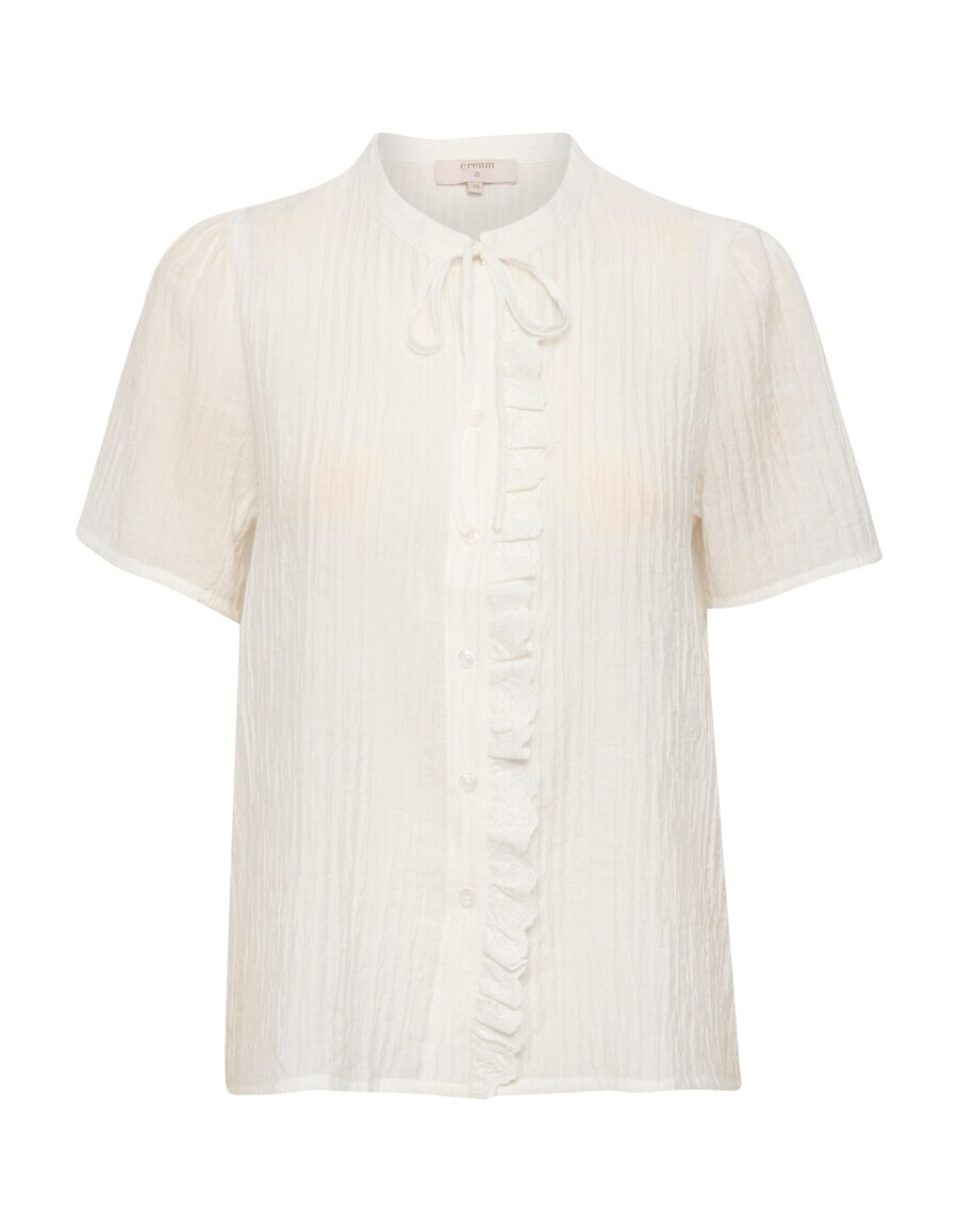 Блузка с коротким рукавом Cream Blouse Rucca, белый 
Блузка с коротким рукавом Cream Blouse Rucca, белый