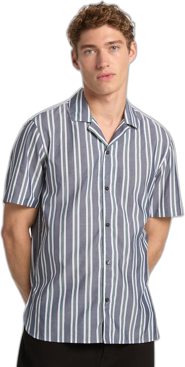 Мужская рубашка Michael Kors свободного кроя с коротким рукавом в полоску, Midnight
Мужская рубашка Michael Kors свободного кроя с коротким рукавом в полоску, Midnight