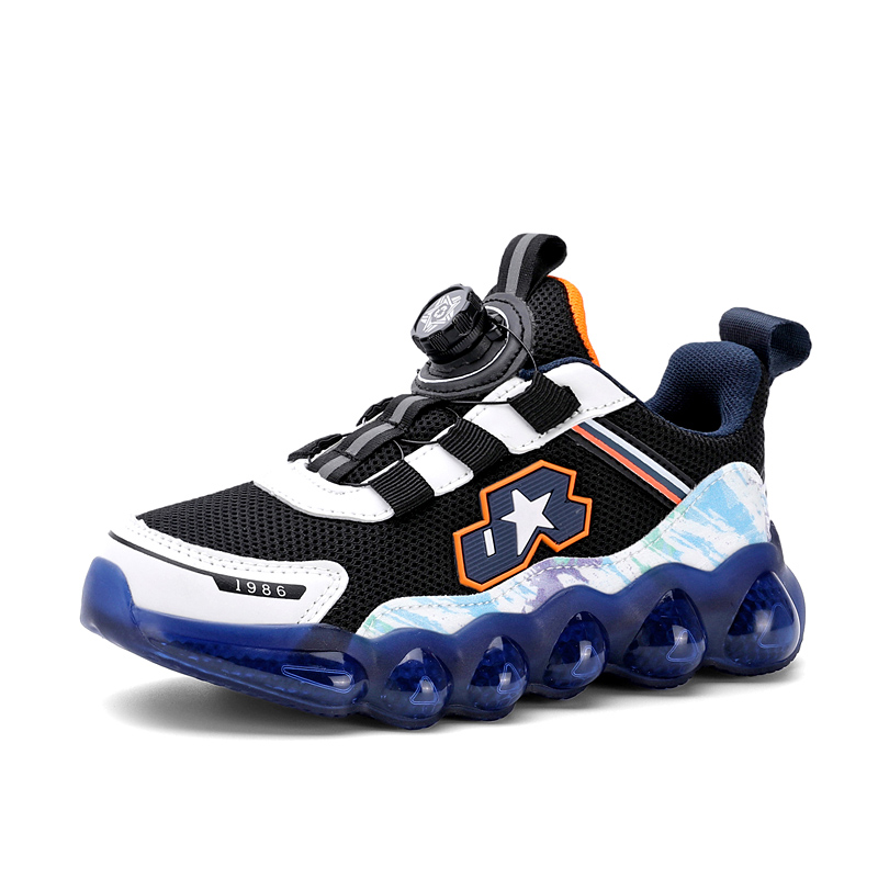 Кроссовки для бега с низким верхом, амортизирующие, противоскользящие, дышащие, детские KUPE, черный/оранжевый 
Кроссовки для бега с низким верхом, амортизирующие, противоскользящие, дышащие, детские KUPE, черный/оранжевый