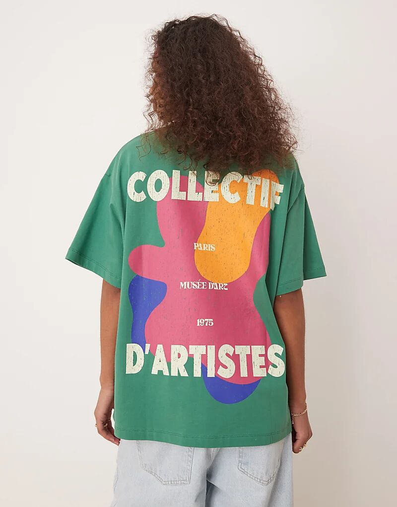 Футболка свободного кроя ASOS DESIGN зеленого цвета с принтом Collectif d'Artistes
Футболка свободного кроя ASOS DESIGN зеленого цвета с принтом Collectif d'Artistes