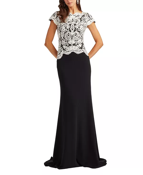 Платье из крепа с вышивкой от Isadora Tadashi Shoji, черный
Платье из крепа с вышивкой от Isadora Tadashi Shoji, черный