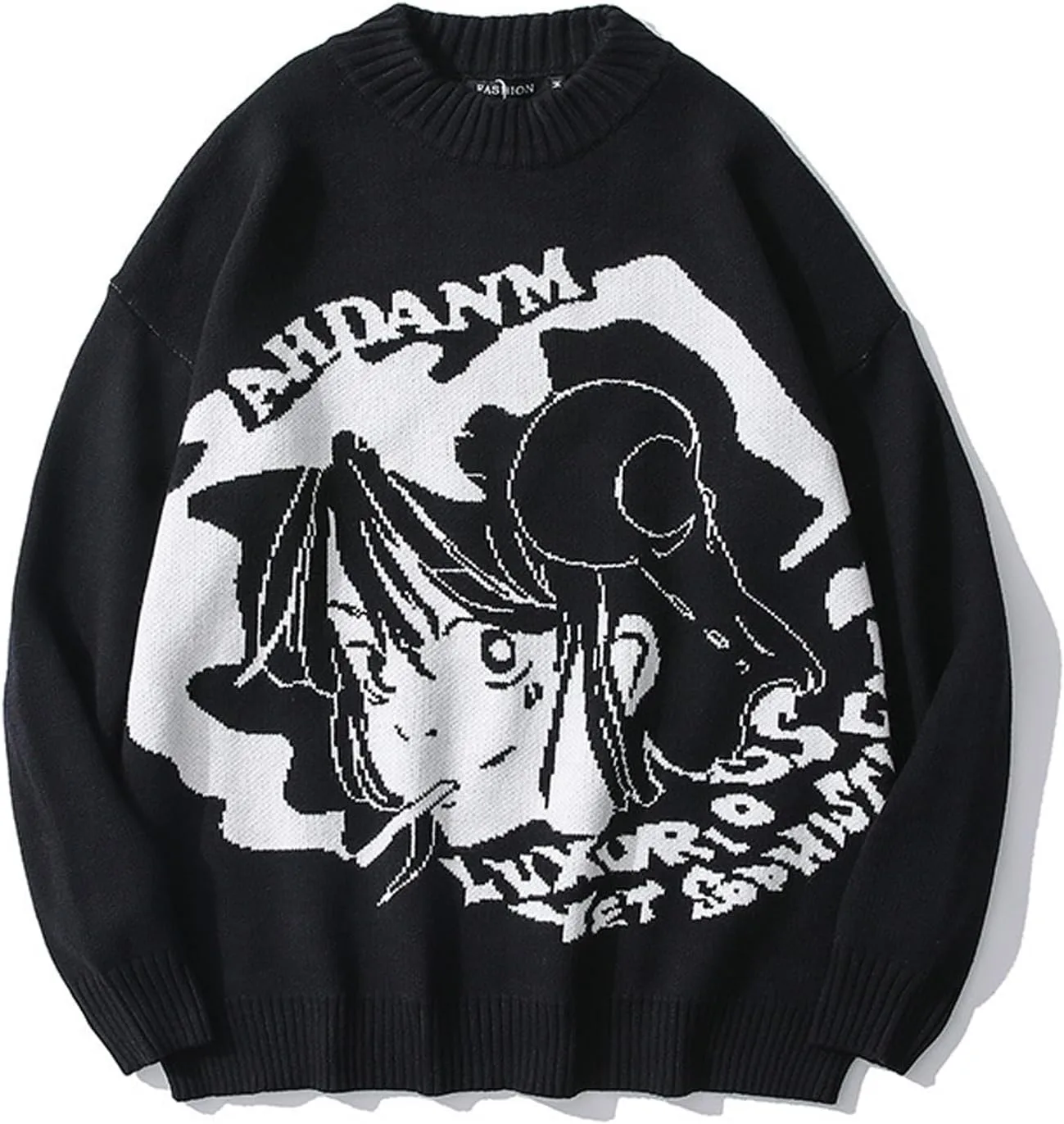 Мужской свитер Perbai с длинным рукавом и принтом в стиле аниме
Мужской свитер Perbai с длинным рукавом и принтом в стиле аниме