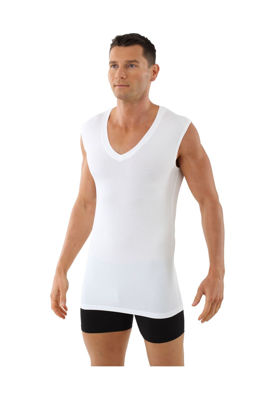 Майка Deep-V легкая, дышащая, без рукавов Albertkreuz
Майка Deep-V легкая, дышащая, без рукавов Albertkreuz