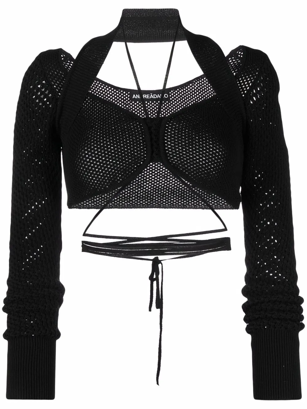 Укороченный топ ANDREĀDAMO, черный
Укороченный топ ANDREĀDAMO, черный