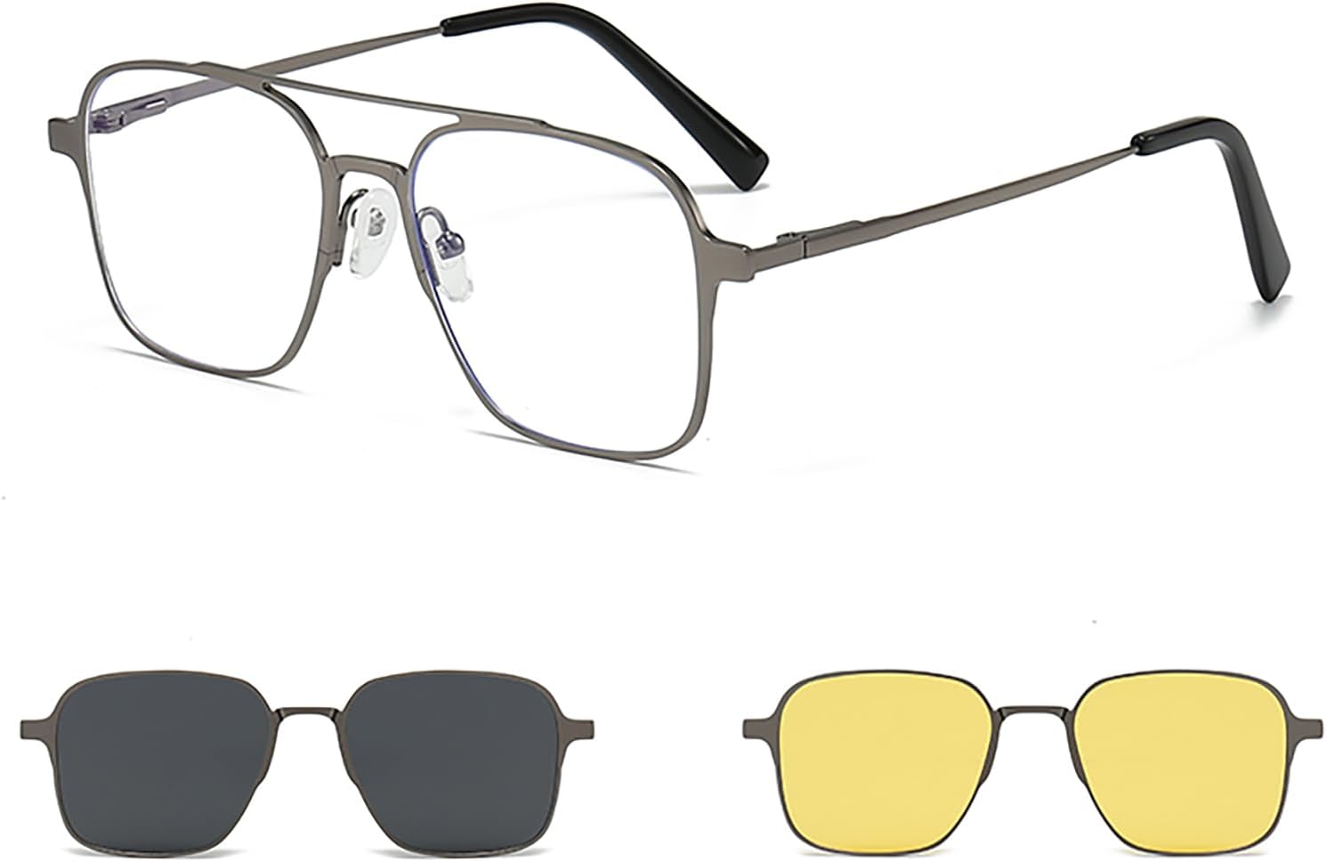 Универсальные солнцезащитные очки 3-в-1 с магнитным креплением, поляризованные, для женщин и мужчин, для защиты от синего света, очки-авиаторы, стильные очки для водителей AUSQUQI, Gun
Универсальные солнцезащитные очки 3-в-1 с магнитным креплением, поляризованные, для женщин и мужчин, для защиты от синего света, очки-авиаторы, стильные очки для водителей AUSQUQI, Gun