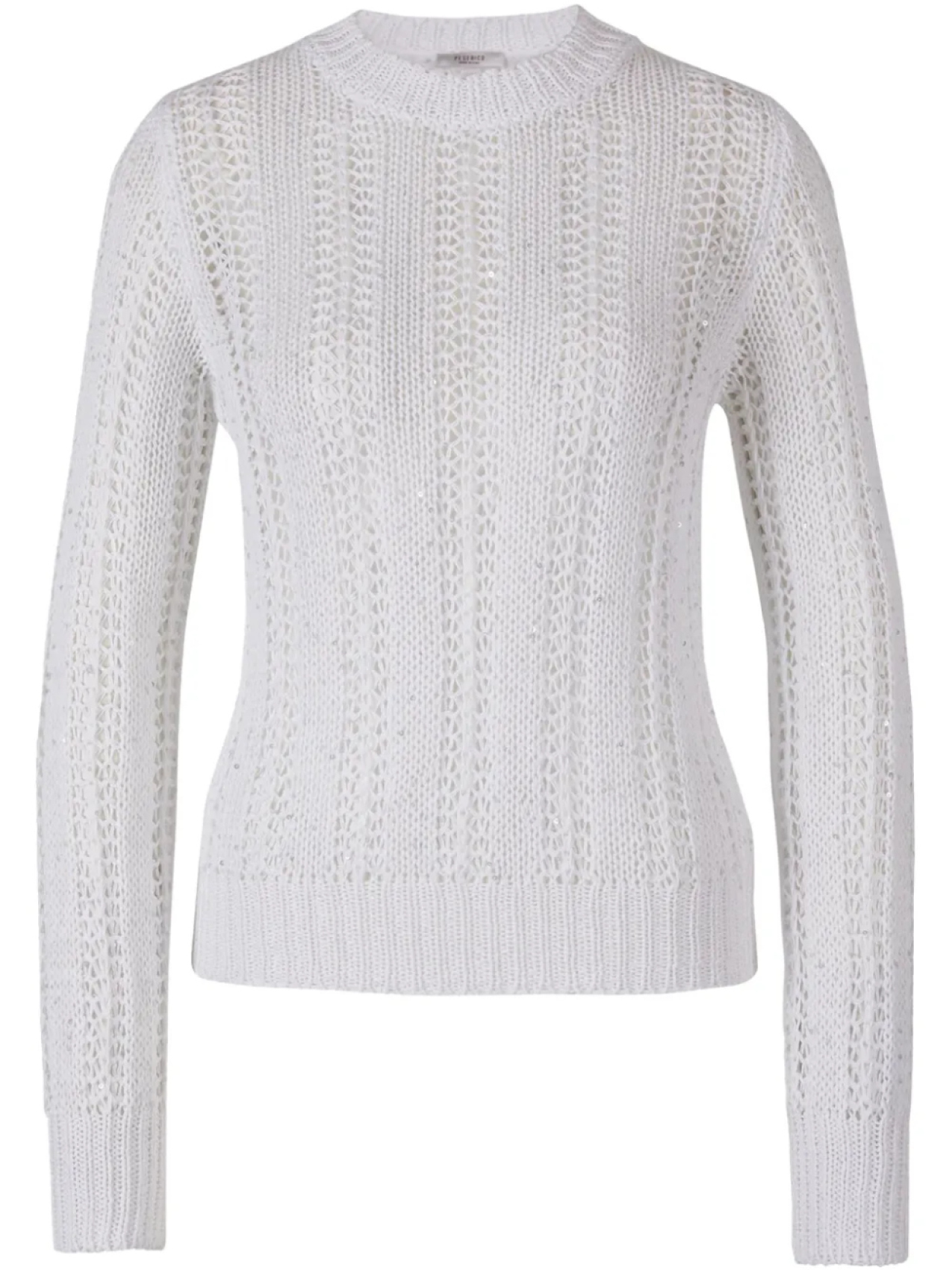 Свитер ажурной вязки Peserico с пайетками, белый
Свитер ажурной вязки Peserico с пайетками, белый