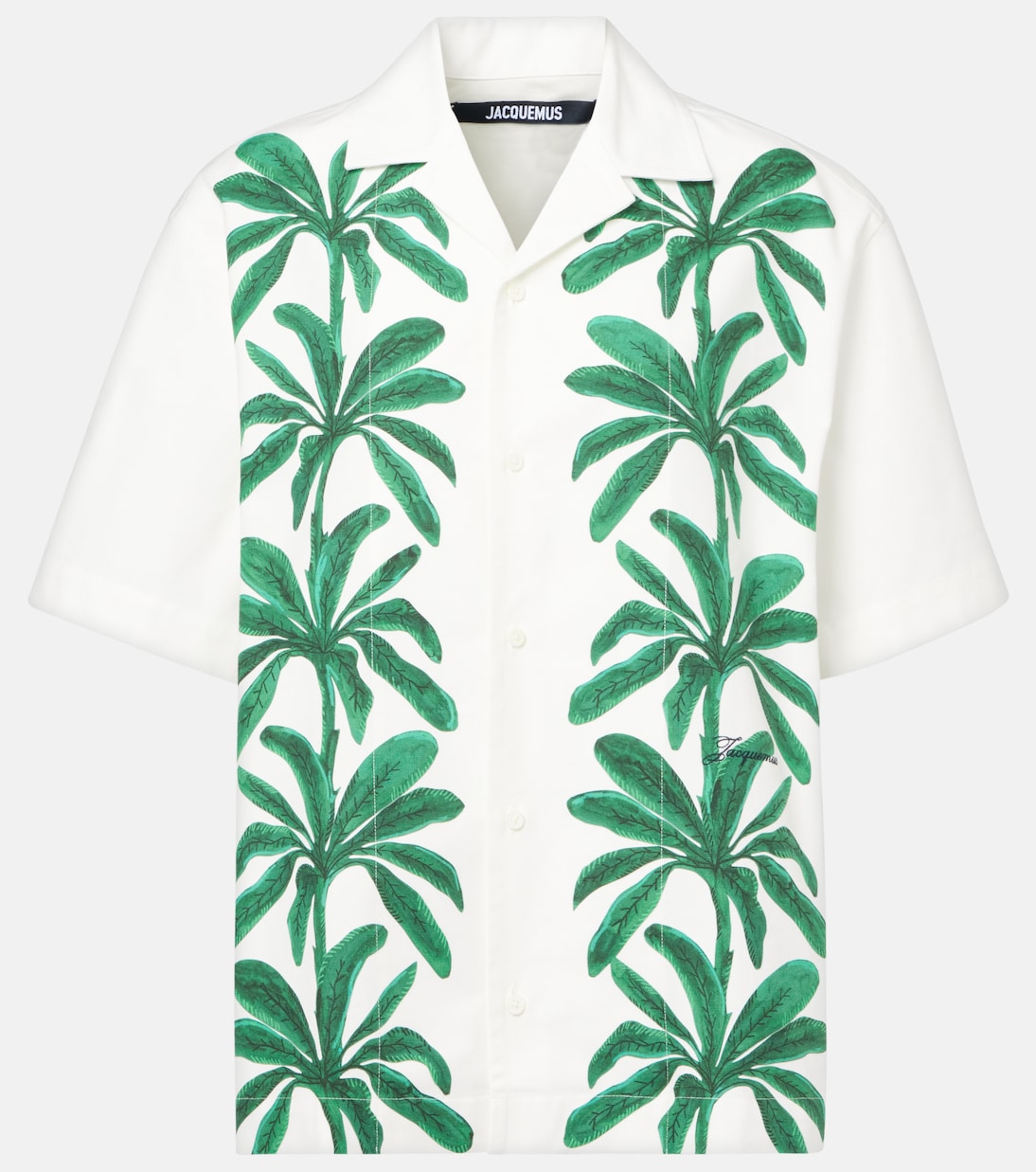 Рубашка из хлопка с джинсовым принтом Jacquemus, Print Painted Palmtrees W
Рубашка из хлопка с джинсовым принтом Jacquemus, Print Painted Palmtrees W