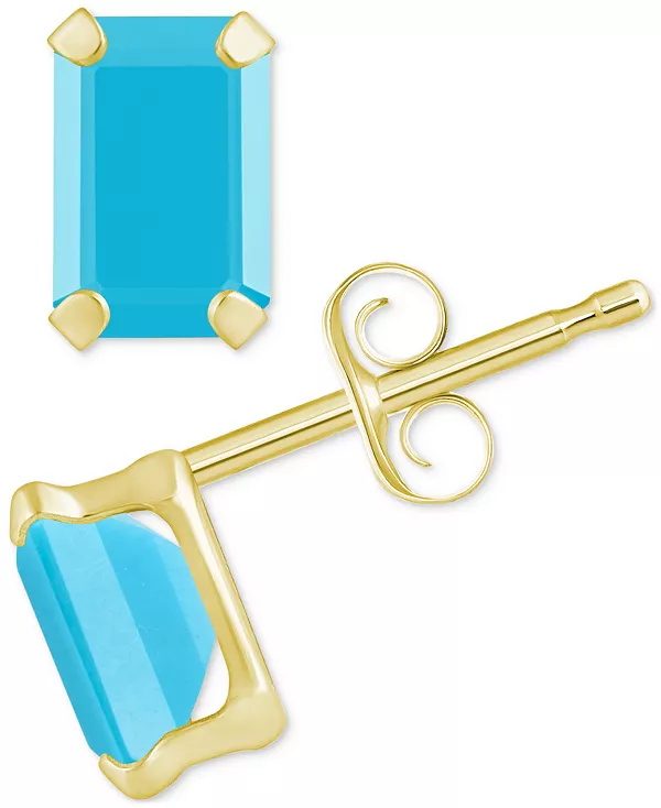 Серьги-Гвоздики с четырьмя зубцами из 14-каратного золота с бирюзой и изумрудной огранкой Macy'S, turquoise/gold
Серьги-Гвоздики с четырьмя зубцами из 14-каратного золота с бирюзой и изумрудной огранкой Macy'S, turquoise/gold