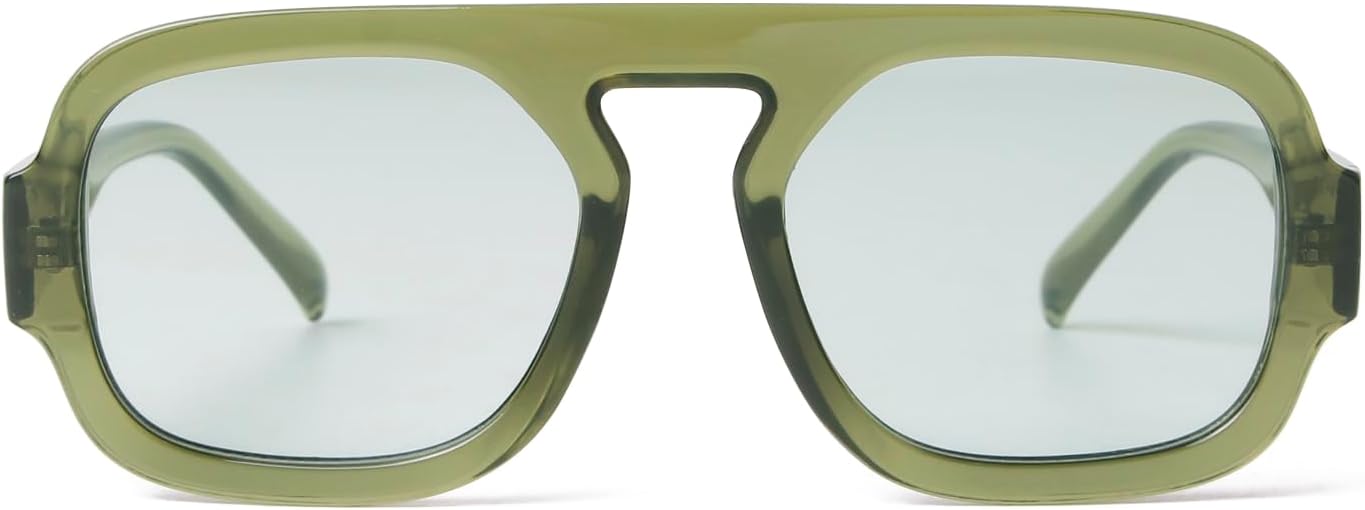Модные квадратные солнцезащитные очки ADE WU для женщин и мужчин, винтажные квадратные очки-авиаторы в стиле 70-х, стильные очки с плоской верхней частью, Green Frame Light Green Lens
Модные квадратные солнцезащитные очки ADE WU для женщин и мужчин, винтажные квадратные очки-авиаторы в стиле 70-х, стильные очки с плоской верхней частью, Green Frame Light Green Lens