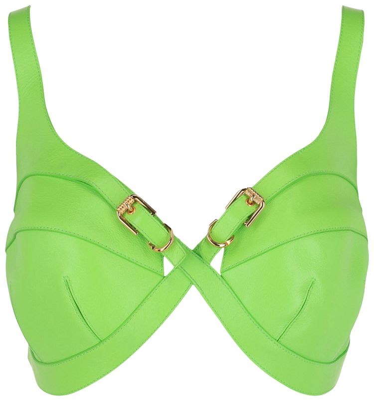 Кожаный топ Givenchy с перекрестными лямками, ярко-зеленый
Кожаный топ Givenchy с перекрестными лямками, ярко-зеленый