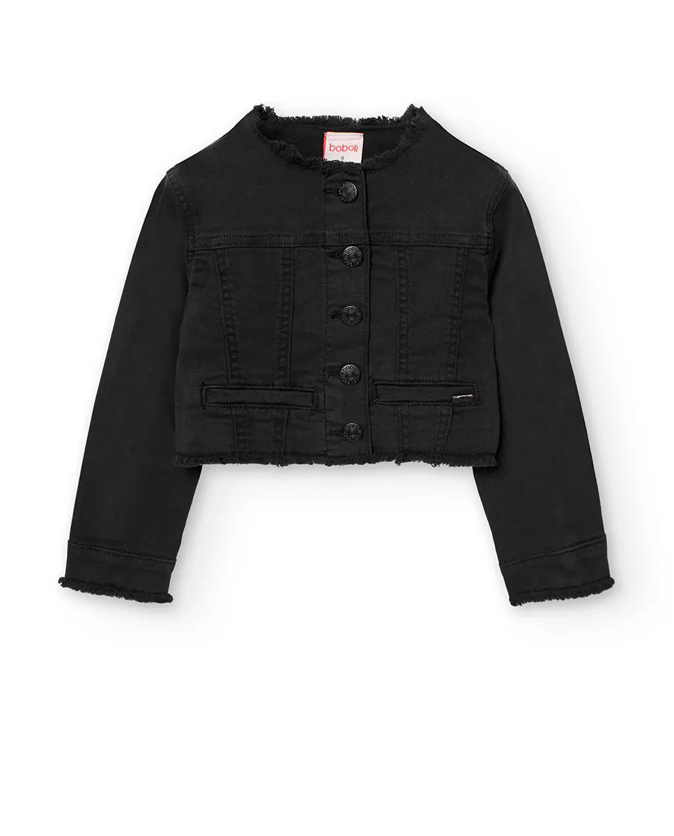 Жакет для девочки с круглым вырезом и застежкой на пуговицы Boboli, чёрный
Жакет для девочки с круглым вырезом и застежкой на пуговицы Boboli, чёрный