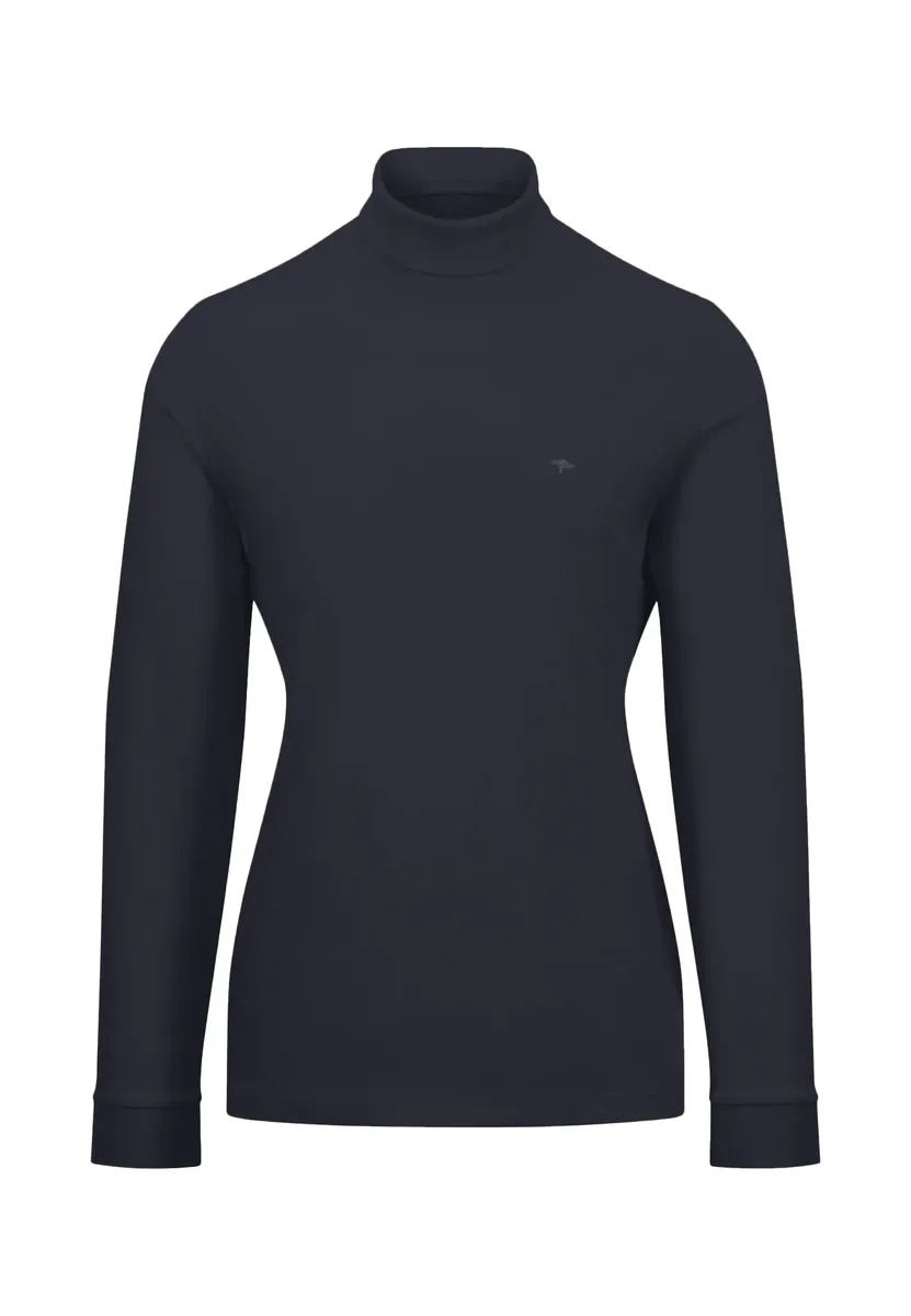 Рубашка FYNCH-HATTON с высоким воротником и вышитым логотипом на груди, цвет морской волны