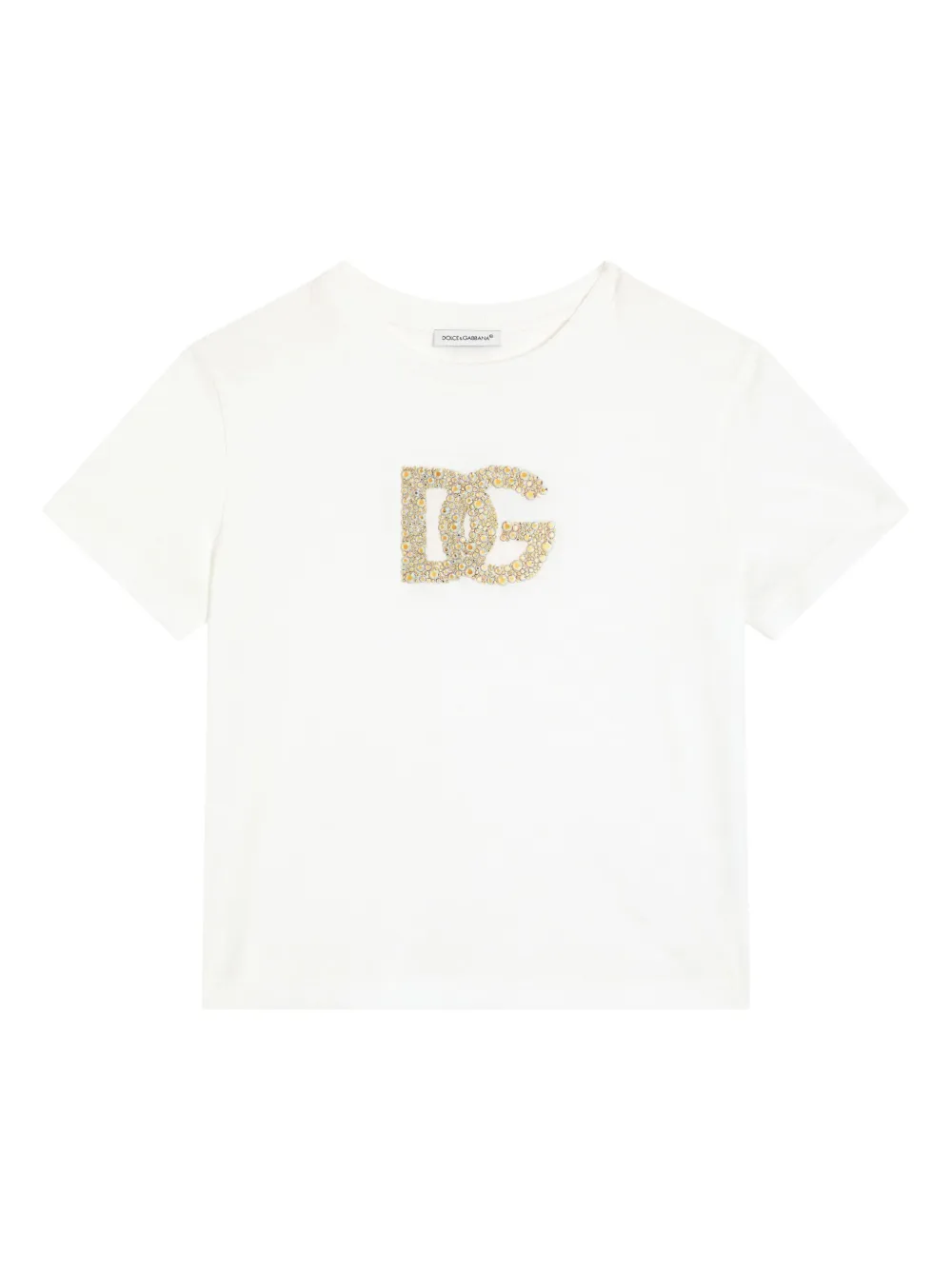 Футболка с логотипом DG Dolce & Gabbana Kids, белый 
Футболка с логотипом DG Dolce & Gabbana Kids, белый