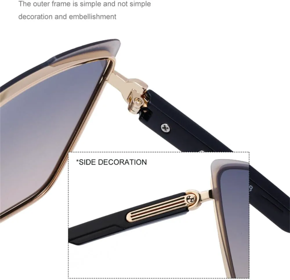 Большие солнцезащитные очки «кошачий глаз» для женщин в винтажной металлической оправе. Женские солнцезащитные очки в стиле «кошачий глаз» LXLHWN, C2 Brown Gray
Большие солнцезащитные очки «кошачий глаз» для женщин в винтажной металлической оправе. Женские солнцезащитные очки в стиле «кошачий глаз» LXLHWN, C2 Brown Gray