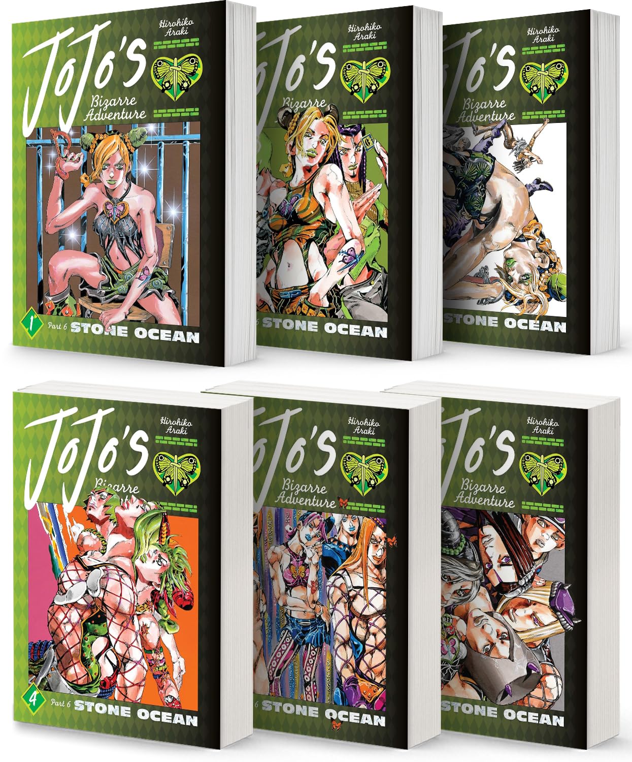 Jojo's Bizarre Adventure: Part 6--Stone Ocean, Vol. 1-6, Collection 6 Books Set, by Hirohiko Araki (Viz Media)
Jojo's Bizarre Adventure: Part 6--Stone Ocean, Vol. 1-6, Collection 6 Books Set, by Hirohiko Araki (Viz Media)