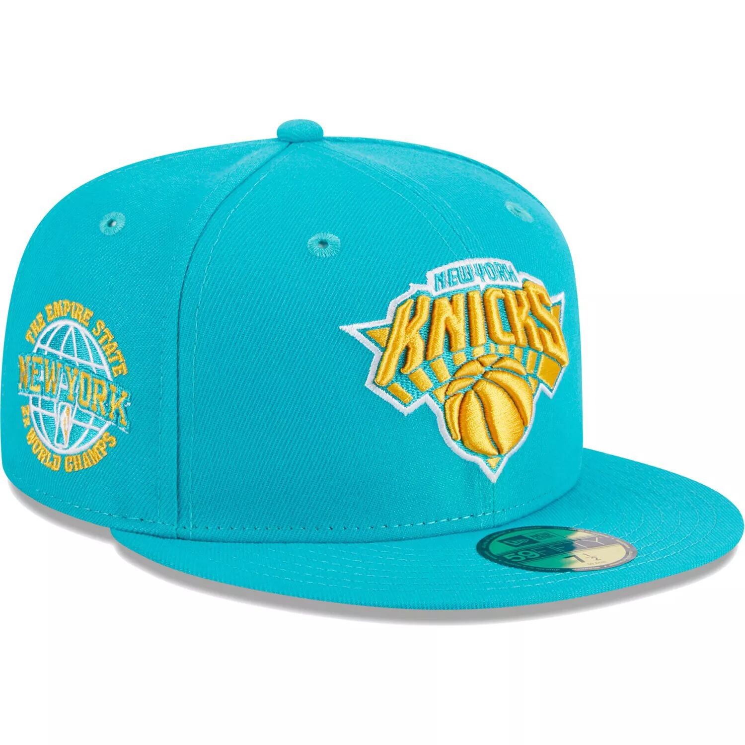 Мужская желтая майка New Era Бирюзовый New York Knicks 2-Time Champions Breeze Grilled Undervisor 59FIFTY Облегающая шляпа
Мужская желтая майка New Era Бирюзовый New York Knicks 2-Time Champions Breeze Grilled Undervisor 59FIFTY Облегающая шляпа