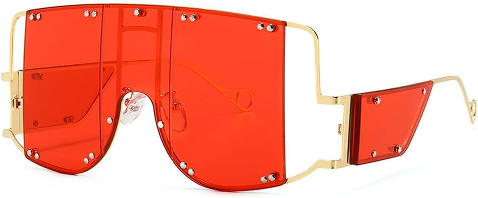 Очки с металлическими заклепками, большие зеркальные солнцезащитные очки для мужчин и женщин, модные, уникальные, женские, с защитой от УФ-излучения UV400 HVTVTLA, C7 Gold Red
Очки с металлическими заклепками, большие зеркальные солнцезащитные очки для мужчин и женщин, модные, уникальные, женские, с защитой от УФ-излучения UV400 HVTVTLA, C7 Gold Red