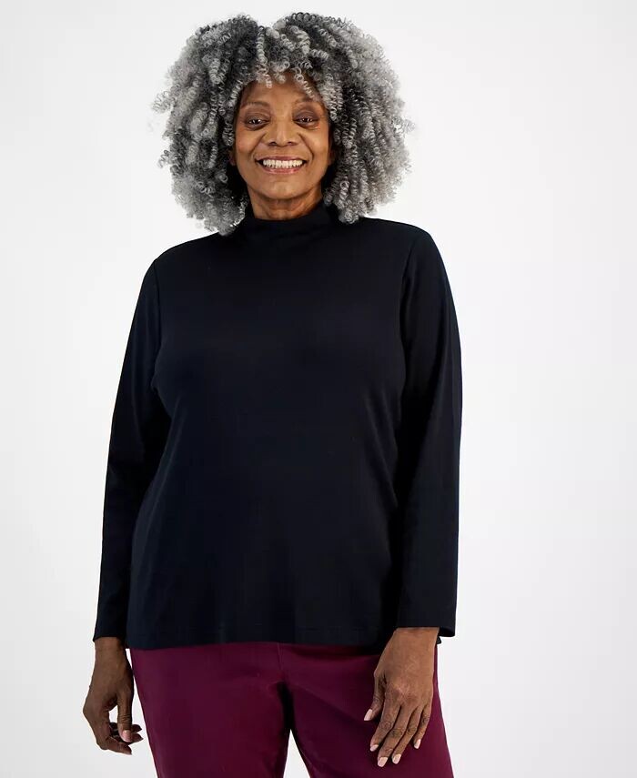 Топ больших размеров с воротником-стойкой Style & Co, черный
Топ больших размеров с воротником-стойкой Style & Co, черный