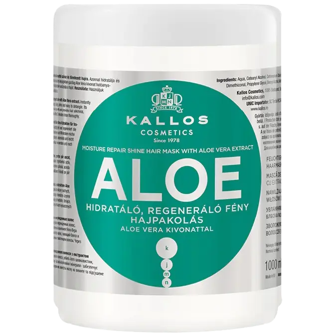 Маска для сухих и поврежденных волос с экстрактом алоэ Kallos Aloe, 1000 мл 
Маска для сухих и поврежденных волос с экстрактом алоэ Kallos Aloe, 1000 мл