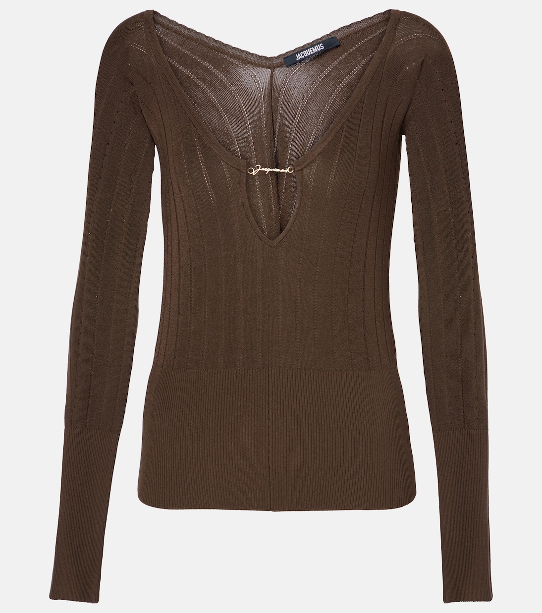 Топ из трикотажного полотна с логотипом Pralù Jacquemus, темно-коричневый
Топ из трикотажного полотна с логотипом Pralù Jacquemus, темно-коричневый