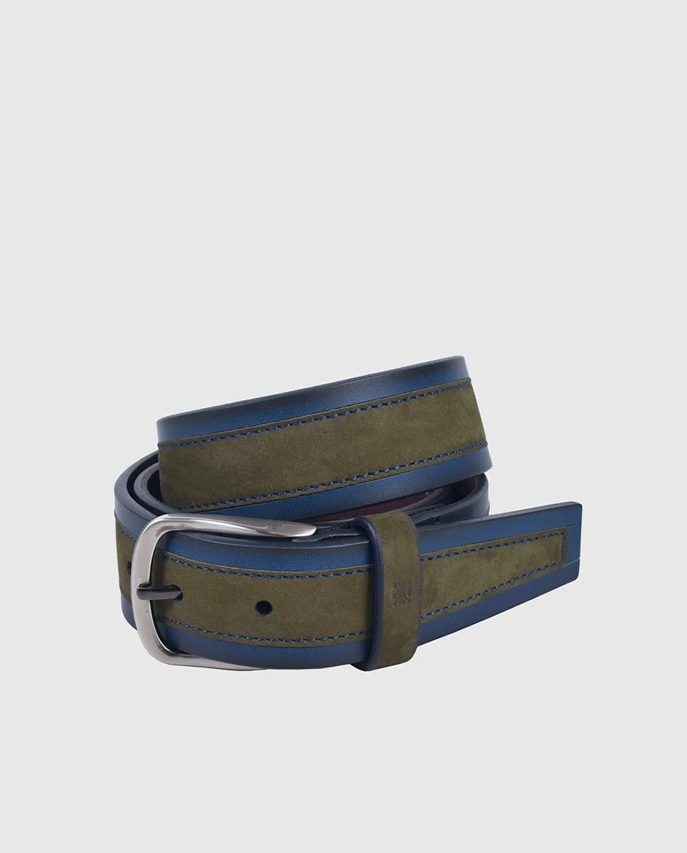 Ремень из воловьей кожи и нубука Olimpo, мультиколор
Ремень из воловьей кожи и нубука Olimpo, мультиколор