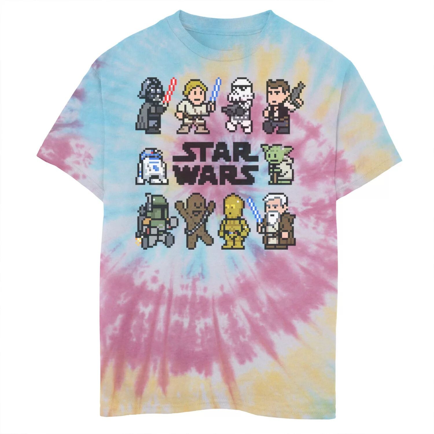 Футболка с рисунком тай-дай для мальчиков 8–20 лет «Звездные войны: новая надежда» с пиксельными персонажами Star Wars
Футболка с рисунком тай-дай для мальчиков 8–20 лет «Звездные войны: новая надежда» с пиксельными персонажами Star Wars