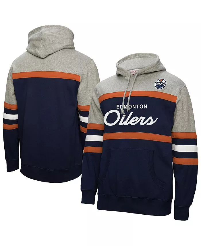 Мужская сине-серая толстовка с капюшоном Edmonton Oilers Head Coach Mitchell & Ness
Мужская сине-серая толстовка с капюшоном Edmonton Oilers Head Coach Mitchell & Ness