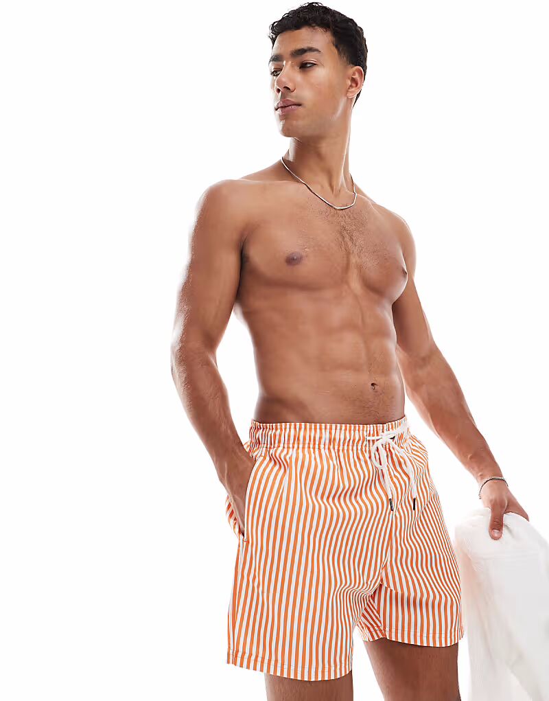 Реггита Loras плавки в полоску цвета целозия оранж 
Реггита Loras плавки в полоску цвета целозия оранж