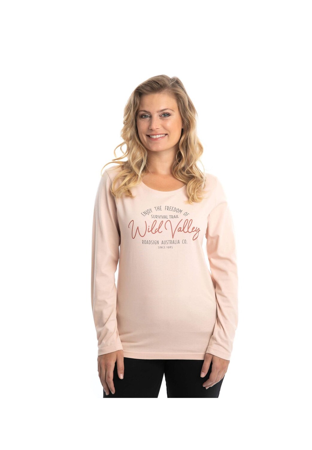 Женская рубашка с длинными рукавами Wild Valley с принтом спереди и круглым вырезом, свитер из 100-процентного хлопка ROADSIGN australia, розовый
Женская рубашка с длинными рукавами Wild Valley с принтом спереди и круглым вырезом, свитер из 100-процентного хлопка ROADSIGN australia, розовый