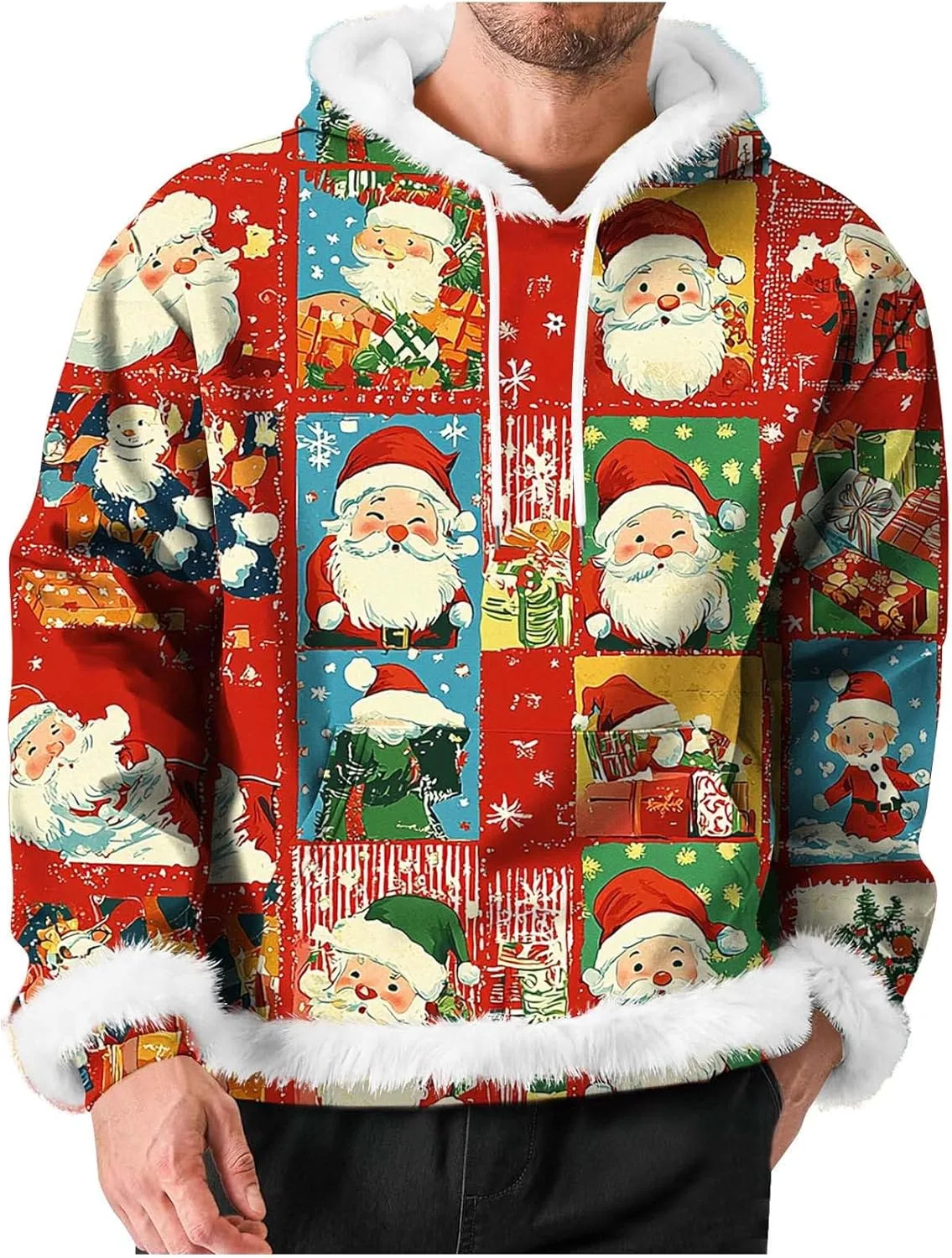 Рождественский худи для мужчин с карманом и искусственным мехом Zeiyignr
Рождественский худи для мужчин с карманом и искусственным мехом Zeiyignr