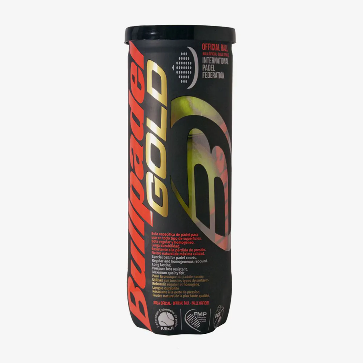 Упаковка из 3 золотых мячей для весла Bullpadel, жёлтый 
Упаковка из 3 золотых мячей для весла Bullpadel, жёлтый