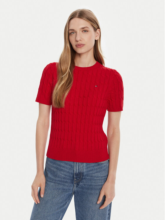 Свитер regular fit WW0WW45656 Tommy Hilfiger, красный 
Свитер regular fit WW0WW45656 Tommy Hilfiger, красный