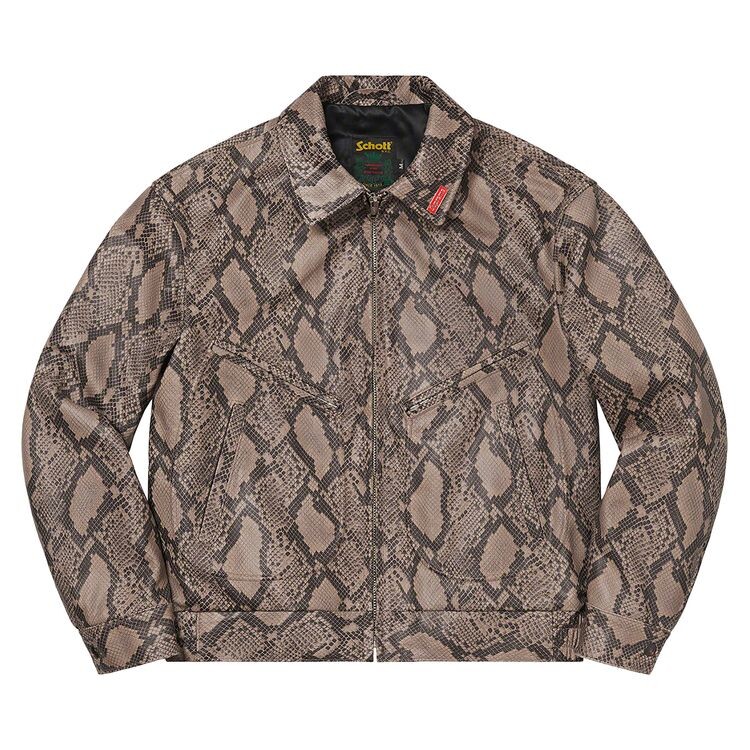 Куртка Supreme x Schott Leather Work Jacket Snakeskin, желто-коричневый
Куртка Supreme x Schott Leather Work Jacket Snakeskin, желто-коричневый