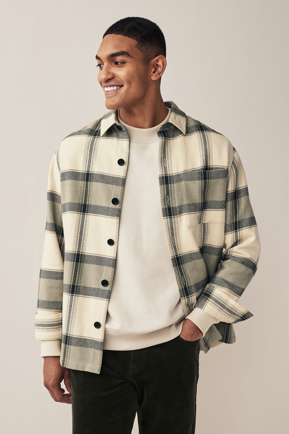 Фактурная куртка-рубашка в клетку Next, бежевый
Фактурная куртка-рубашка в клетку Next, бежевый