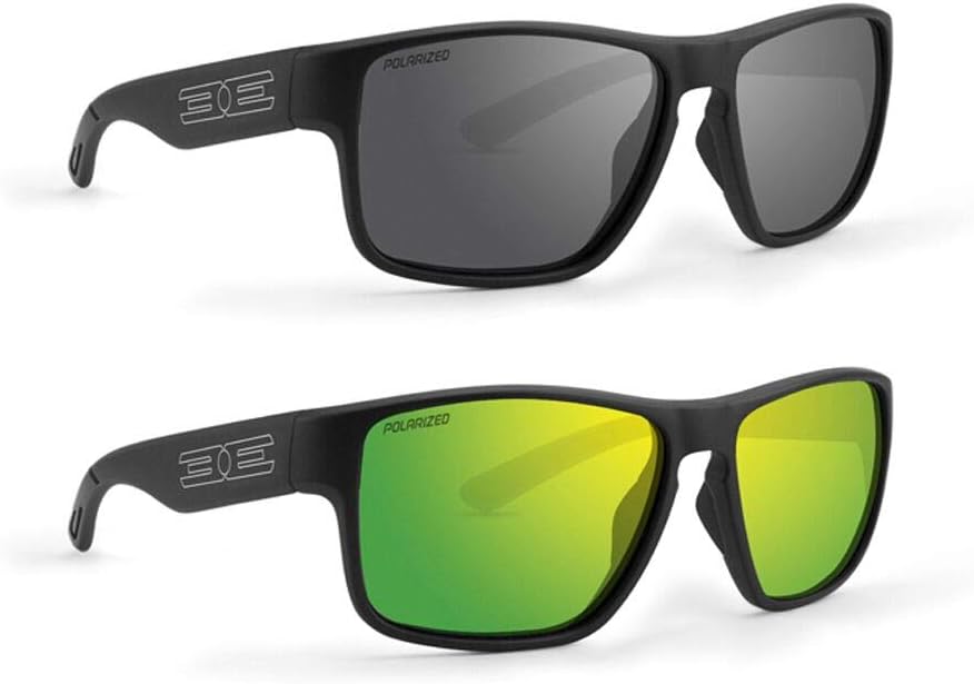 Солнцезащитные очки Epoch Eyewear Charlie Sport для мотоциклистов, 2 пары, черная оправа, поляризованные линзы с зеленым зеркальным покрытием и поляризованные дымчатые линзы, Black
Солнцезащитные очки Epoch Eyewear Charlie Sport для мотоциклистов, 2 пары, черная оправа, поляризованные линзы с зеленым зеркальным покрытием и поляризованные дымчатые линзы, Black