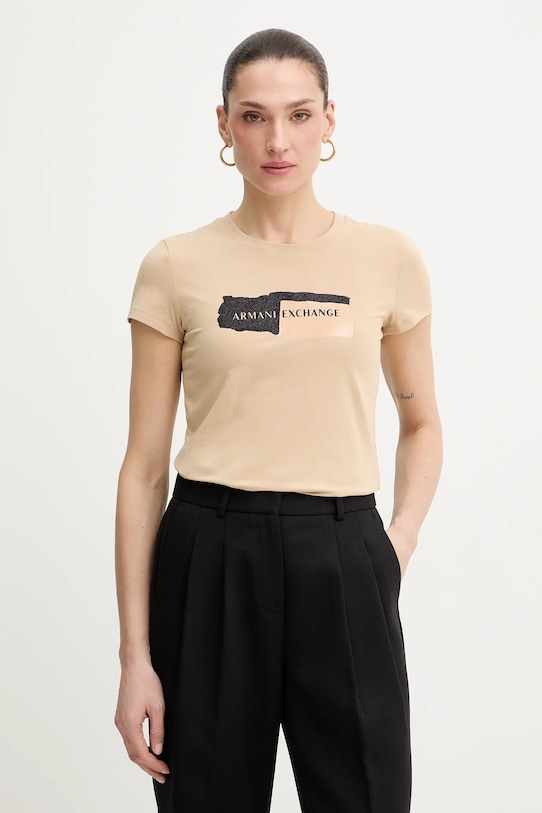 Футболка Armani Exchange, бежевый
Футболка Armani Exchange, бежевый