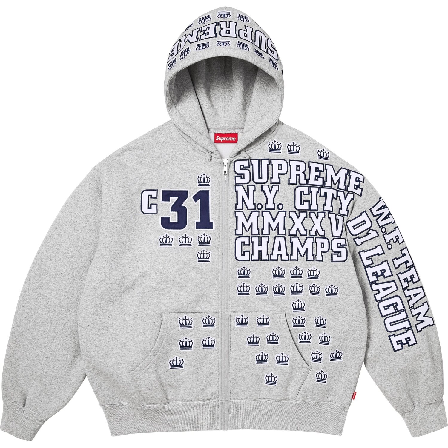 Толстовка с капюшоном и молнией FW25 League Champs унисекс Supreme, серый/серый
Толстовка с капюшоном и молнией FW25 League Champs унисекс Supreme, серый/серый