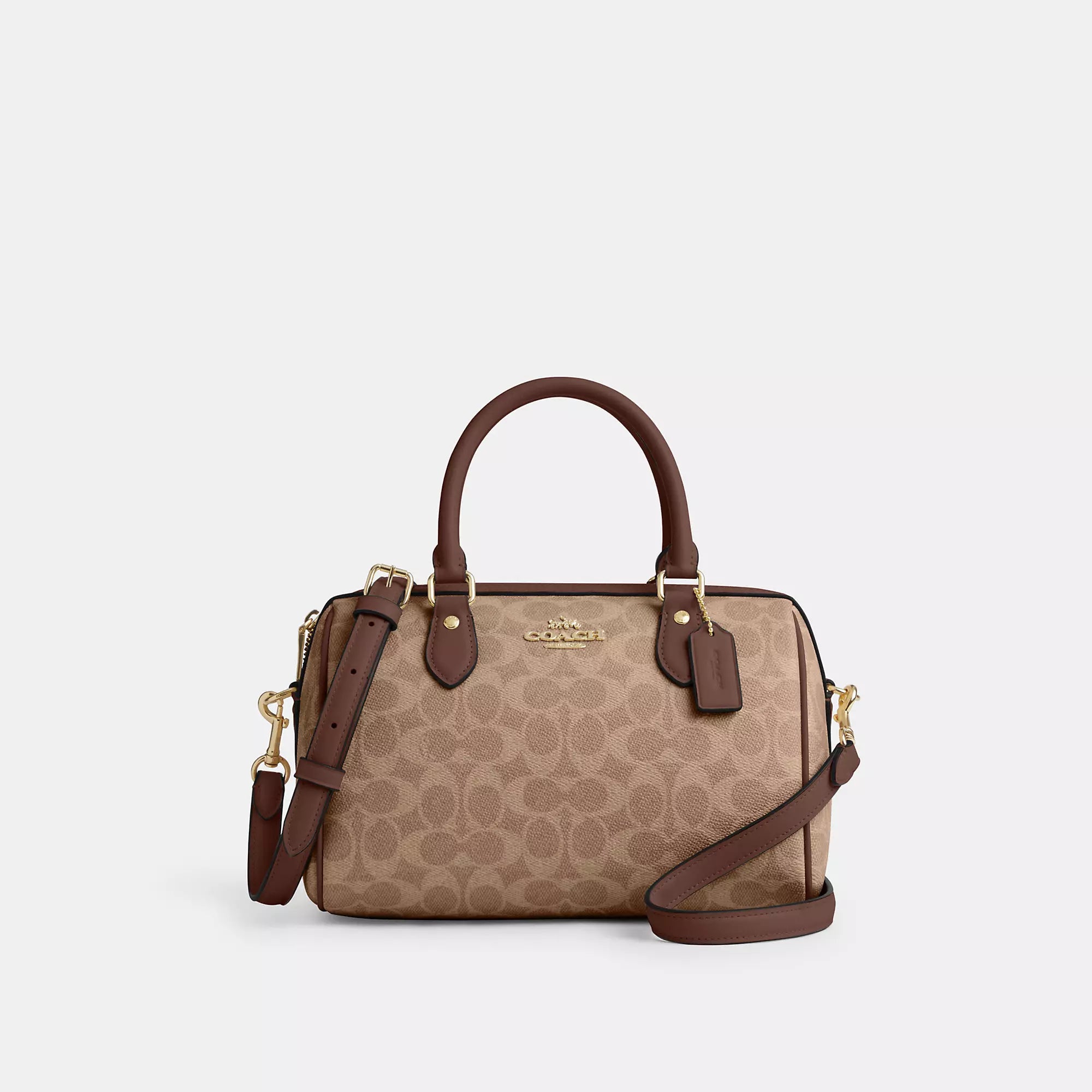 Сумка-портфель Coach Outlet Rowan из фирменной ткани, золотой/бежевый/коричневый
Сумка-портфель Coach Outlet Rowan из фирменной ткани, золотой/бежевый/коричневый