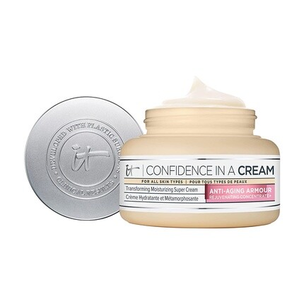 Confidence In A Cream Антивозрастной увлажняющий крем для лица, 4 жидких унции, It Cosmetics
Confidence In A Cream Антивозрастной увлажняющий крем для лица, 4 жидких унции, It Cosmetics