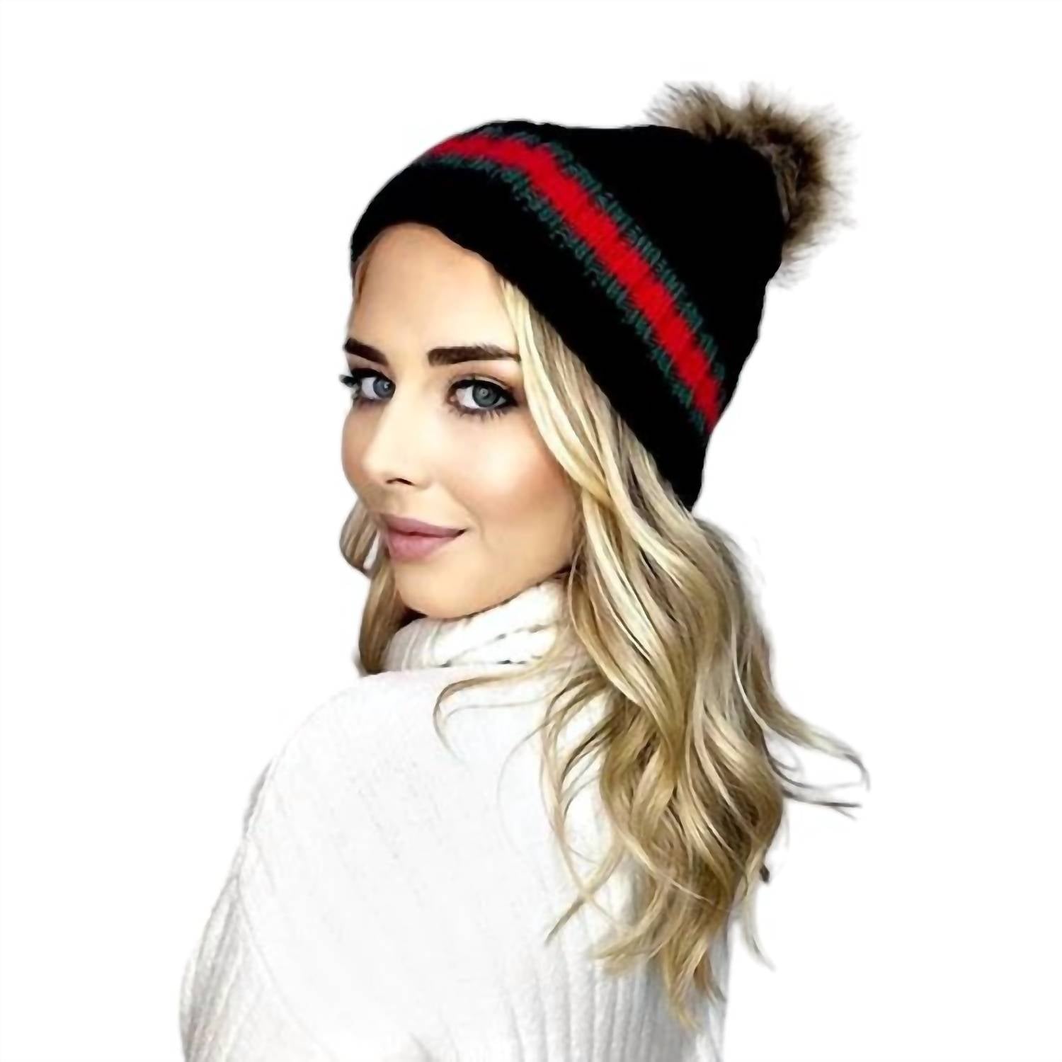 Шикарная и уютная полосатая шапка-бини с помпоном черного цвета ShannAgains Jewels
Шикарная и уютная полосатая шапка-бини с помпоном черного цвета ShannAgains Jewels