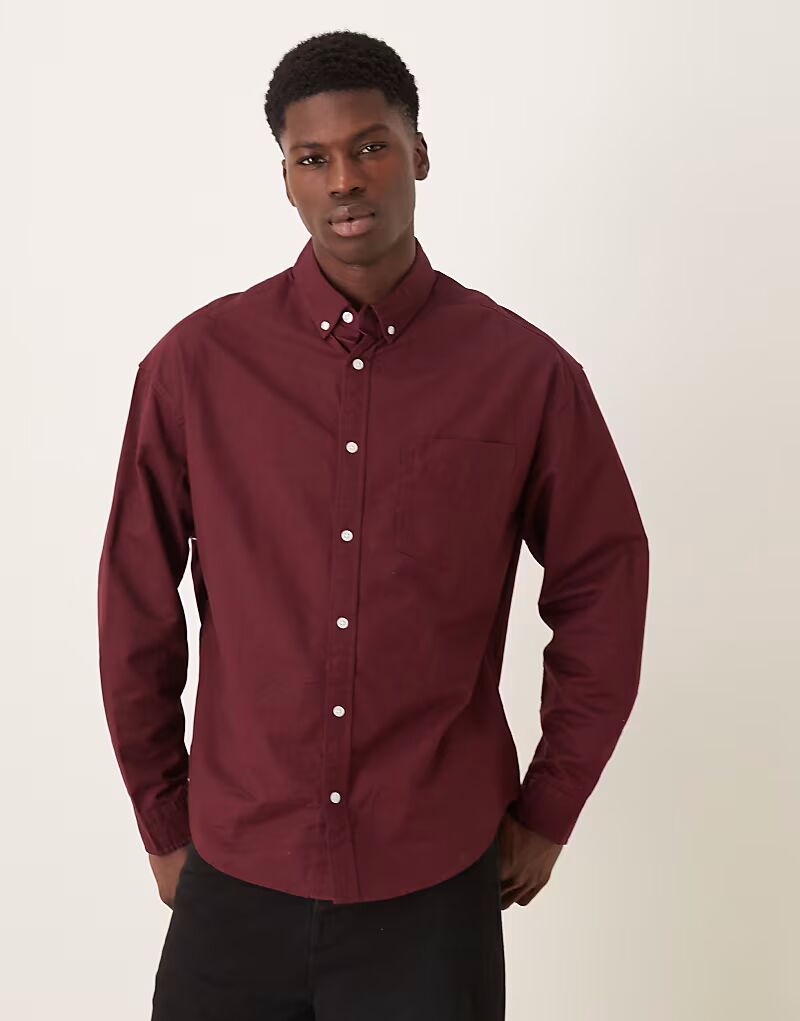 Рубашка оксфорд свободного кроя в стиле 90-х бордового цвета Asos Design
Рубашка оксфорд свободного кроя в стиле 90-х бордового цвета Asos Design