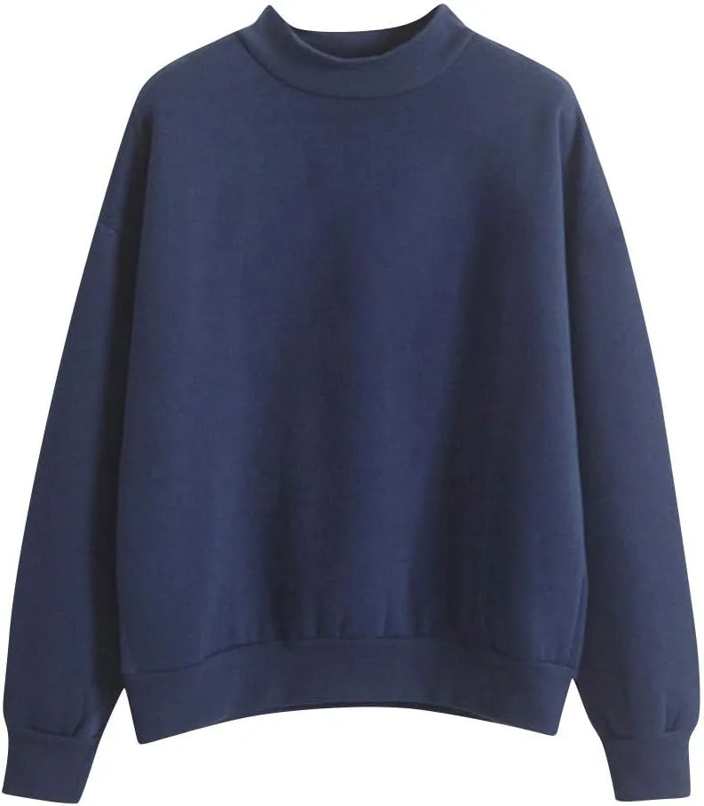 Ronony милые осенние топы для женщин, свитшот с воротником стойкой, свободный крой, длинный рукав
Ronony милые осенние топы для женщин, свитшот с воротником стойкой, свободный крой, длинный рукав