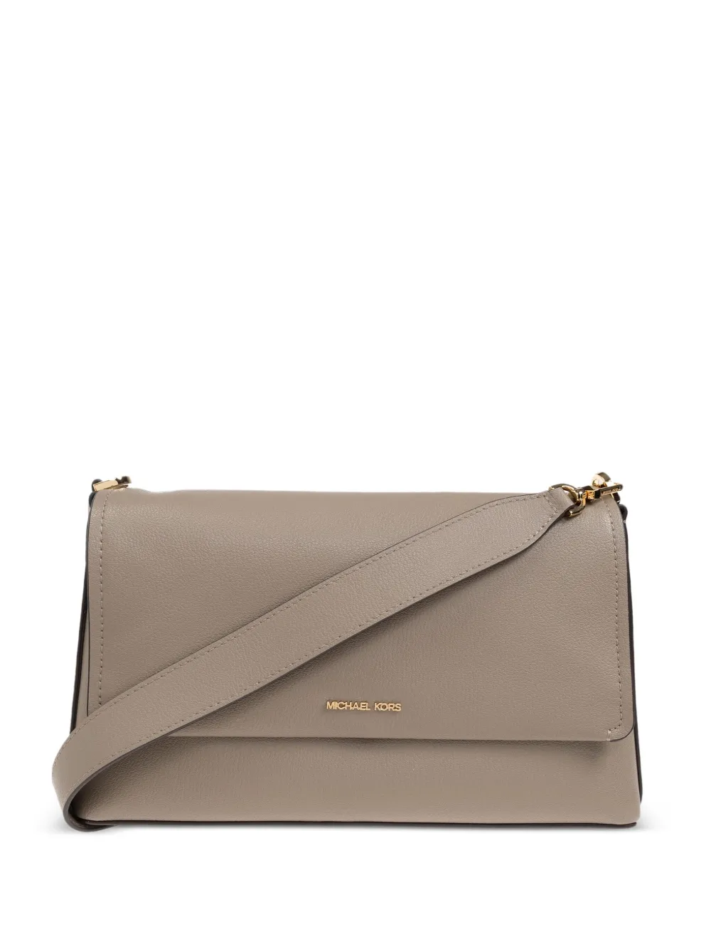 Сумка через плечо из кожи со складным клапаном Michael Michael Kors, серый 
Сумка через плечо из кожи со складным клапаном Michael Michael Kors, серый