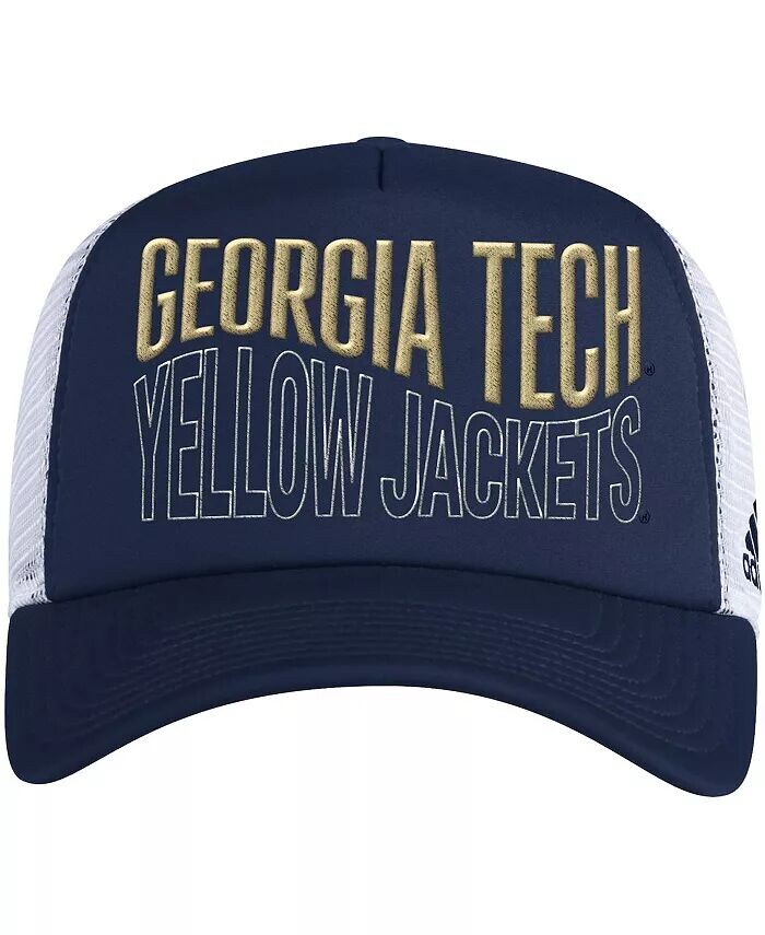 Мужская темно-синяя и белая куртка Georgia Tech Yellow, кепка-кнопка Wave Foam Trucker Snapback adidas
Мужская темно-синяя и белая куртка Georgia Tech Yellow, кепка-кнопка Wave Foam Trucker Snapback adidas